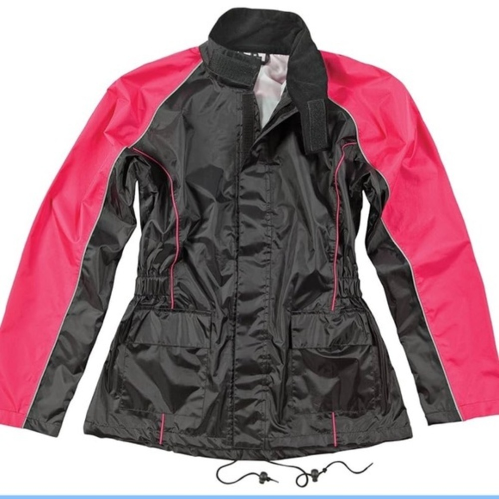 Joe Rocket 1012-2902 RS-2 Womens Rain Suit XL Black/Pink Zip